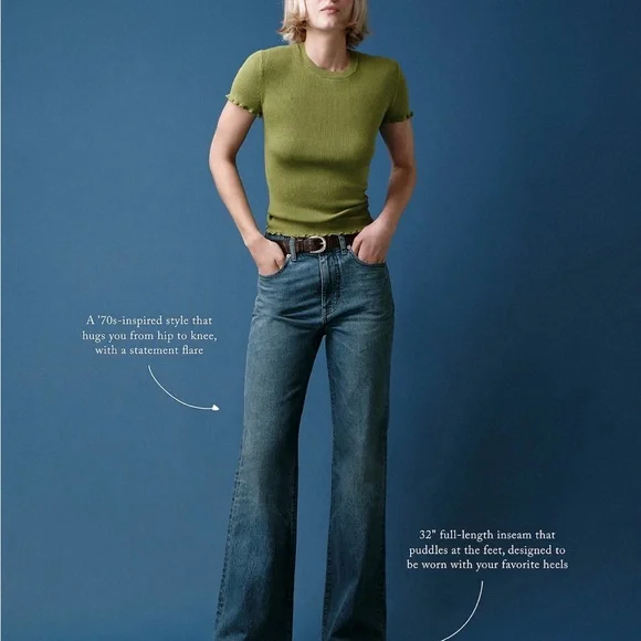 J. Crew ‘96 Vintage Flare Jeans Mid Wash Womens 26P. - Picture 4 of 15